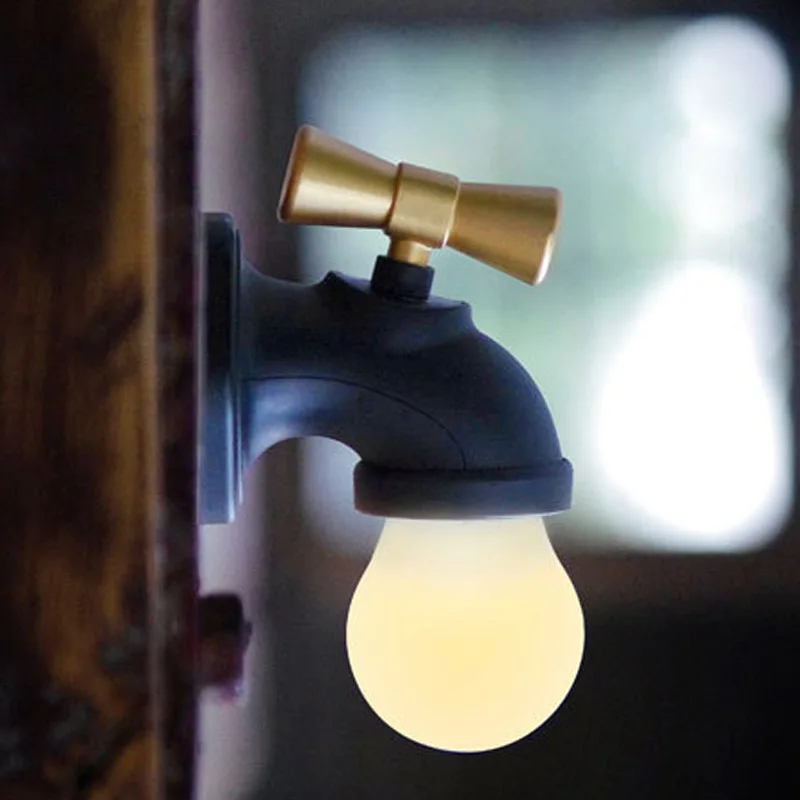

Creative Tap Small Night Lamp Intelligent Voice Sensing USB Charging Corridor Hallway Home LED Wall Lamp
