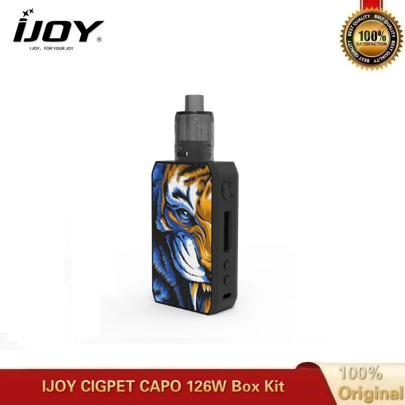 Оригинал IJOY CIGPET Капо комплект 126 Вт коробка мод с 3 мл сетка бак питание от Двойной