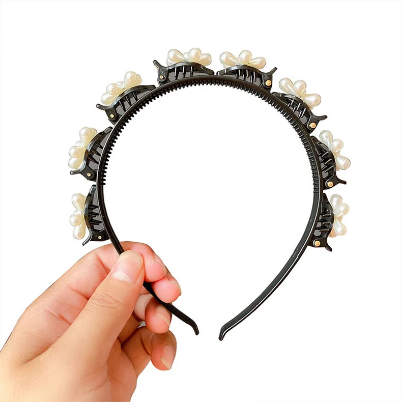Women hair clips Double Layer Bangs Hairstyle ban Jewelry Hairpin Sports Hair Band accessories hoop Headband ornaments for girls Women hair clips Double Layer Bangs Hairstyle ban Jewelry Hairpin Sports Hair Band accessories hoop Headband ornaments for girls