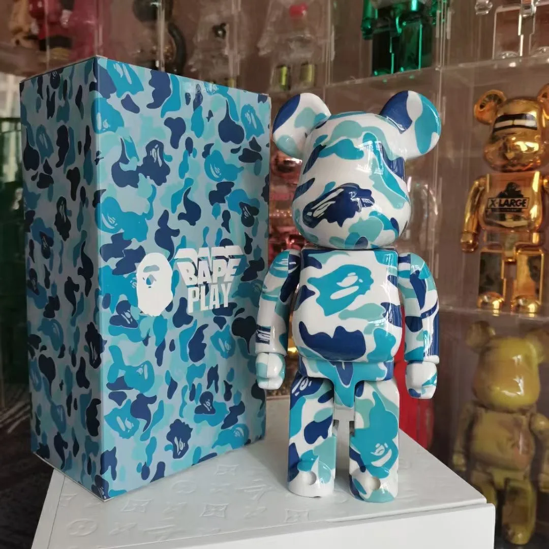 Коллекционная игрушка в виде медведя Bape Blue 400% 28 см Be @ rbricklys подарок | Игрушки и