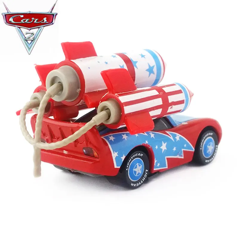 Disney Pixar Cars 2 Blue Rocket Lightning McQueen 1:55 металл, полученный литьем под давление автомобиля развивающие игрушки автомобили рождественские подарки на день рождения