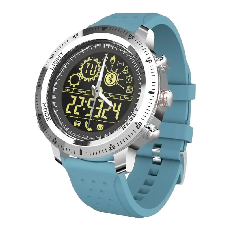 Трекер активности NX02 спортивные часы калории шагомер Smartwatch секундомер вызов SMS напоминание 12 месяцев время ожидания умные часы - Цвет: Синий