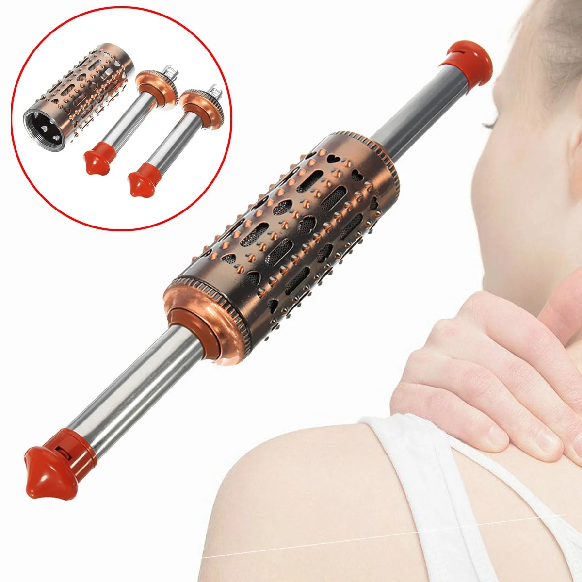

Big CopperMoxa Roller Stick Moxibustion Massage Burner