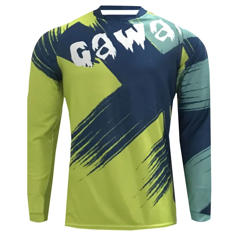 Многоцветный CWF, майка для мотокросса, для спуска на гору, camiseta ropa mtb, с длинным рукавом, эндуро, Джерси, для горного велосипеда, dh, рубашка, mx, одежда для мотоцикла - Цвет: Многоцветный