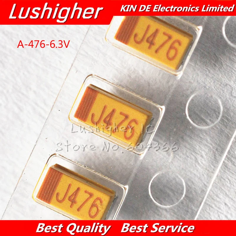 

20pcs A 3216 47uF 6.3V SMD 476C J476 tantalum capacitor free shipping