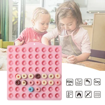 

64 Even DIY Donut Silicone Mold Donut Bakeware Dessert Silicone Mold Chocolate Biscuit Cake Molds Donut Baking Pan Ice Molds