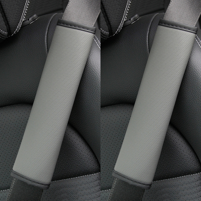 Seat Belt Cover PU Leather Breathable Universal Auto Seat Belt Covers Cushion Protector Safety Belts Shoulder Protection