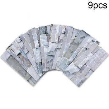 

Kitchen Bathroom Peel and Stick 3D Self Adhesive Mosaic Stair Wall Tile Sticker -9PCS