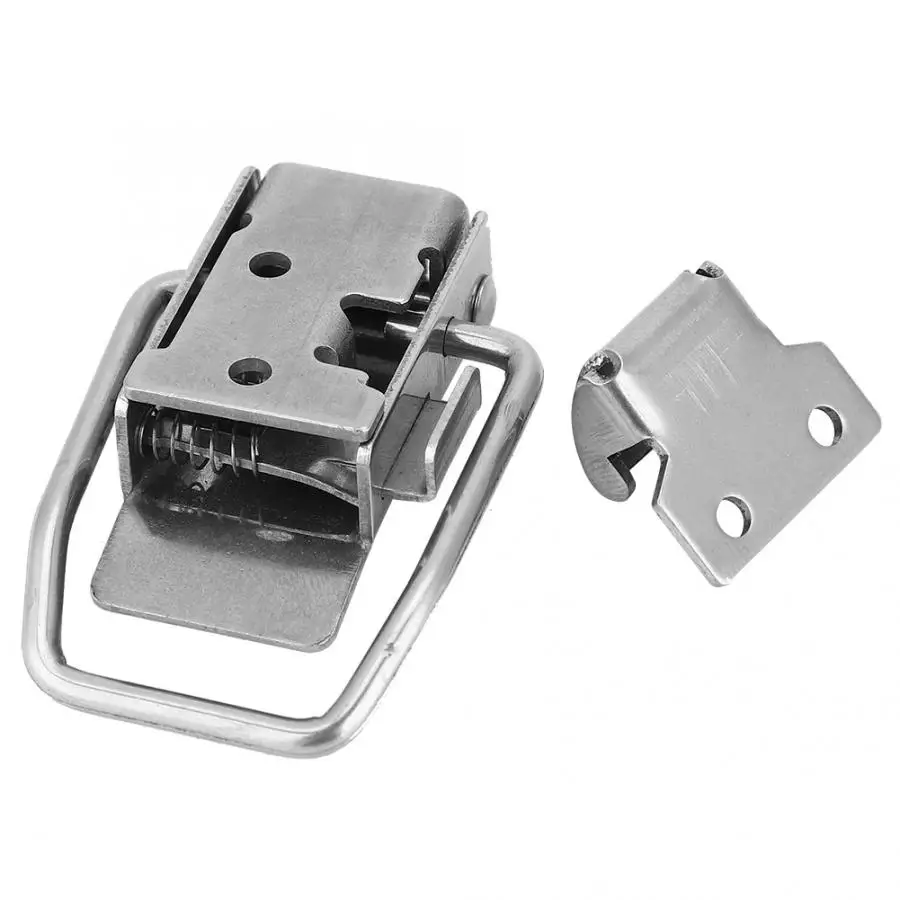 Hasp Self Locking Suitcase Buckle Chest Box Latch Catch Clasp Stainless Steel