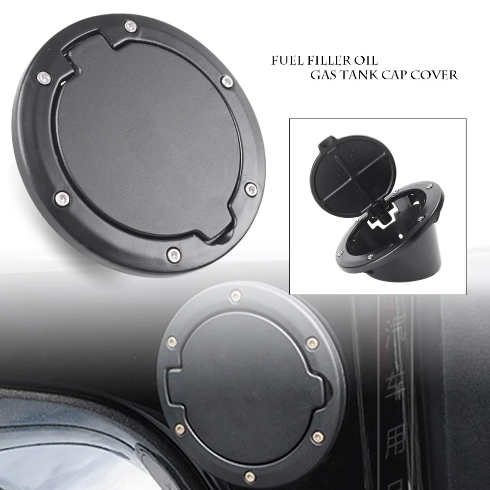 

Car Fuel Filler Door Cover Gas Tank Cap For Jeep Wrangler JK 2007 08 09 10 11 12 13 14 15 16 2017 Auto Car Accessories