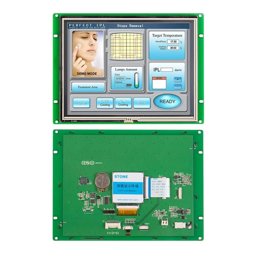 8,0 дюймов HMI Smart Touch lcd TFT монитор/дисплей RS232 с ЖК сенсорной панелью для промышленного управления