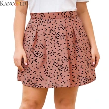 KANCOOLD, Женская юбка, повседневная, размера плюс, высокая талия, Персиковое сердце, принт, слово, для девушек, удобная, половина длины, высокое качество, новинка
