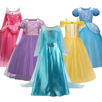 

Christmas Girl Dresses Elsa Elza Costumes Princess Anna Dress for Girls Party Fancy Teenager Clothing Girls Clothing Elsa Set
