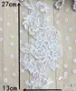 1 Piece 27*13cm Pretty Car-bone Wedding Dress Applique DIY Bridal Hair Accessories Lace Patch Lace Flower Applique ► Photo 3/6