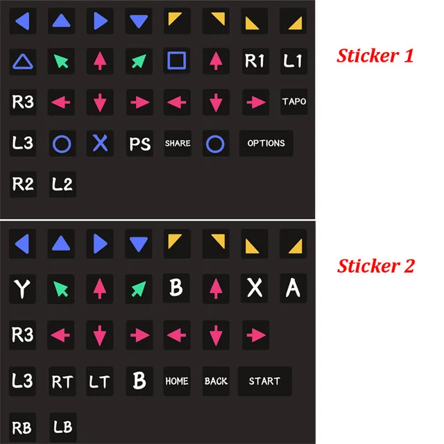 keyboard sticker 2pc KMAX1 игровой контроллер адаптер клавиатура мышь и управление конвертер для PS4/PS3/Xbox One/nintendo Switch/PC Аксессуар - Цвет: keyboard sticker 2pc