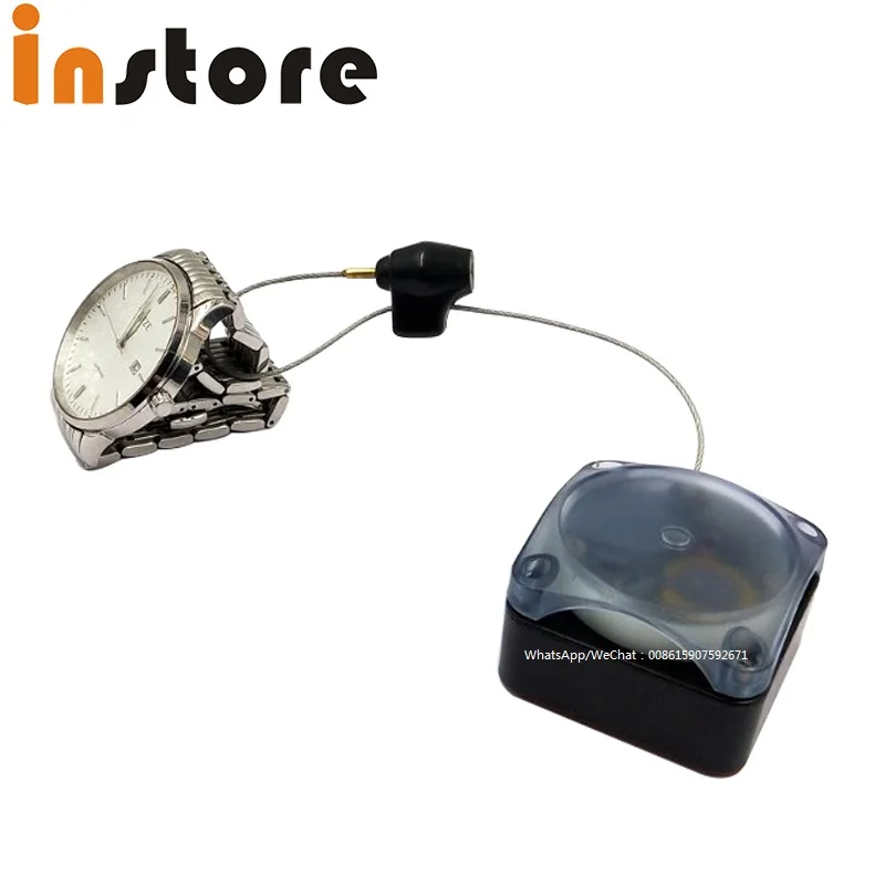 10 Pcs Retractable Steel Cable Alarm Pull Box Telescopic Security Wire For Shopping Mall Bag Shoes Hats Multi-Function Anti-Lost