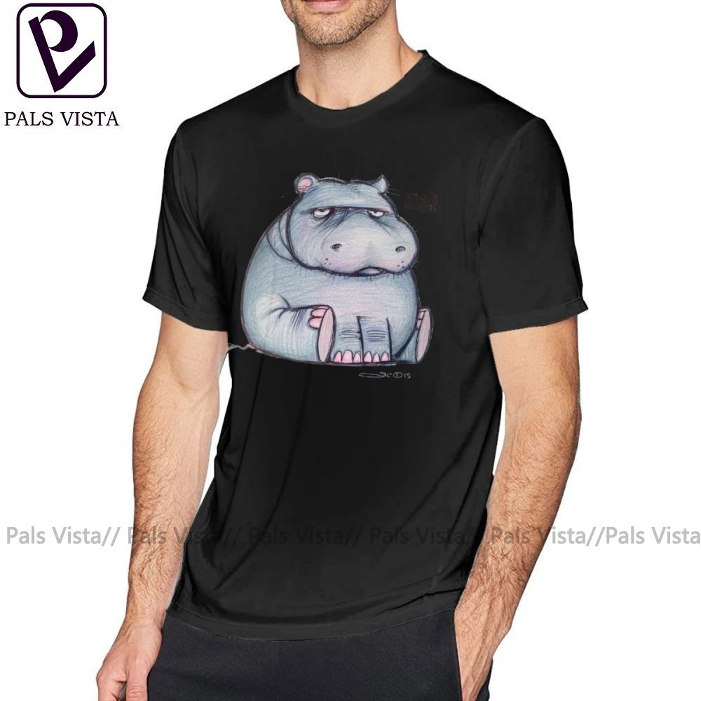

Hippo T Shirt Meh Hippo T-Shirt Graphic Streetwear Tee Shirt Cute Men Short Sleeves 4xl Cotton Tshirt