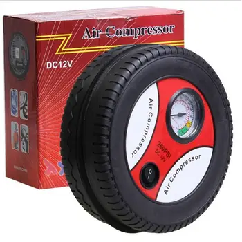 

Car Mini Inflatable Pump DC12V Metal Plastic Electric Air Compressor Monitor Pump with 3 Nozzle Adapters