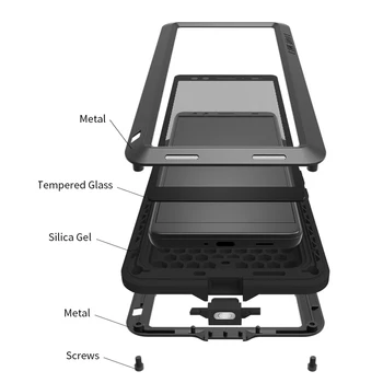 

Love Mei Metal Case For HTC U12 Plus (6.0 inch) Armor Shockproof Phone Cover For HTC U12 Plus Rugged Full Body Anti-Fall Case