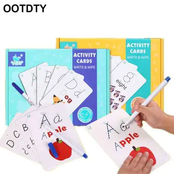

Kids Educational Toy Rewritable Early Learning Recognize Uppercase Small Letters Cards Children Education Toys Alphabet Puzzle