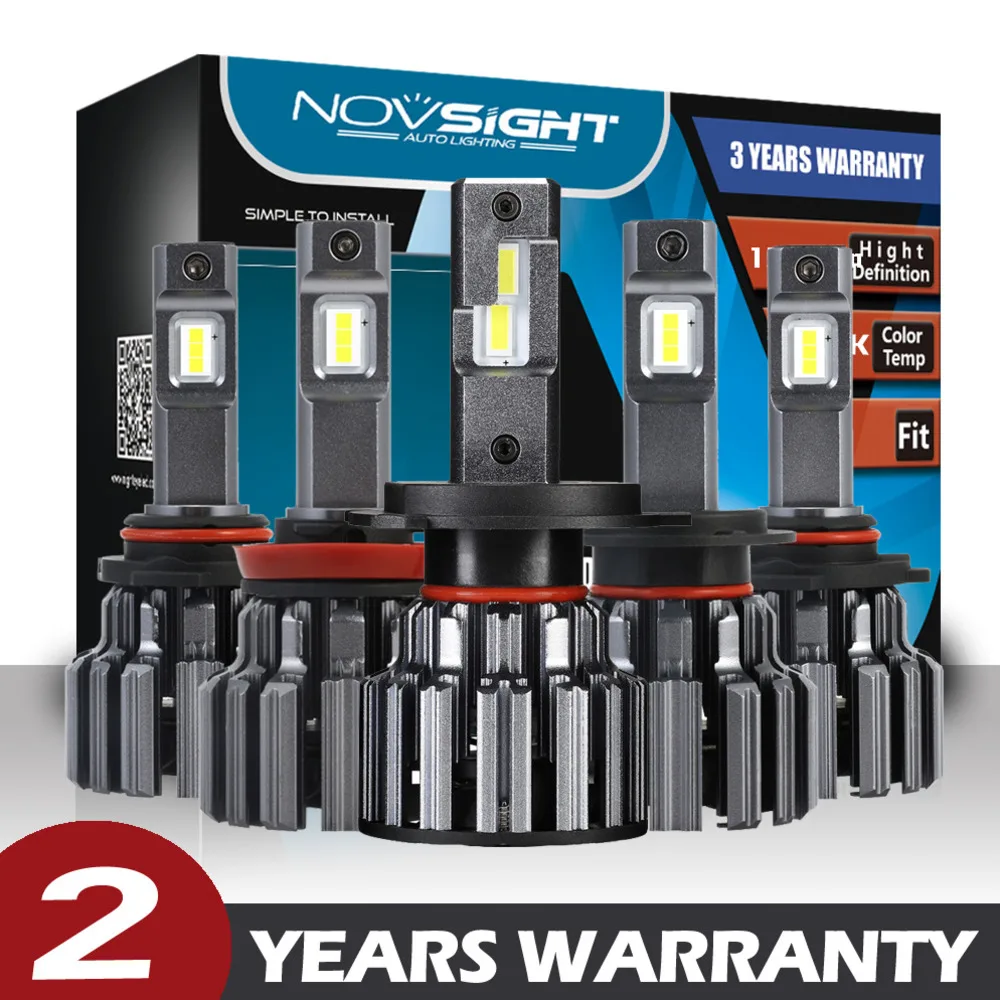 

NOVSIGHT H7 LED Headlight With Customized Auto Grade LED Chips Car Headlamp Bulb H4 Led H11 9005 9006 12v 6000K 80W 15000LM Lamp