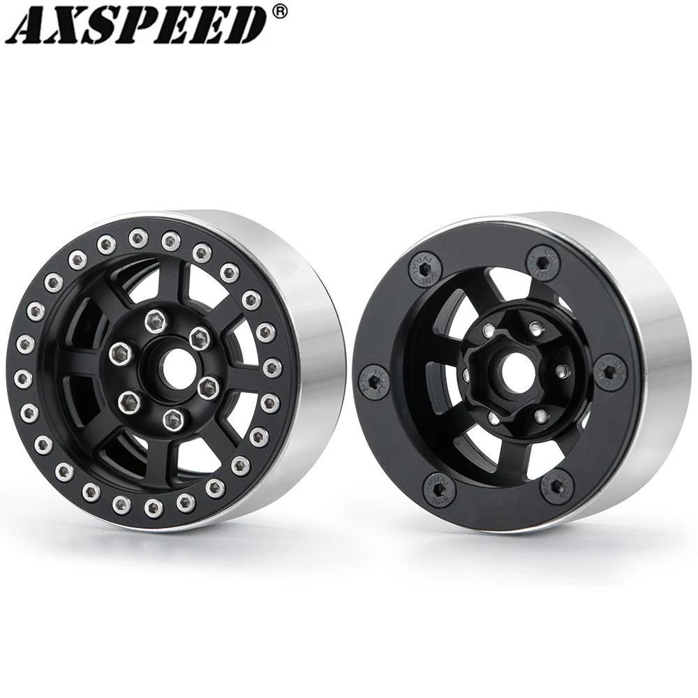 Anelli Beadlock Metallici AXSPEED Per Ruote RC 1.9" | Ricambio Per SCX10 D90 Crawler