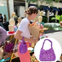 Тканая сумка женская сумка Флуоресцентный цвет сумка Новая модная женская сумка дизайнерские сумки Сумка для женщин ручная сумка