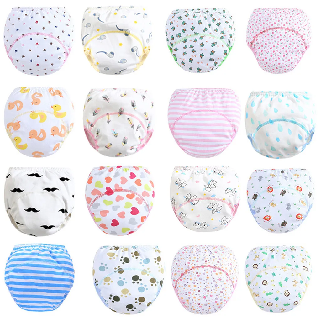 

Baby Cotton Training Pants Panties Baby Diapers Reusable Cloth Diaper Nappies Washable Infants Children пеленки Nappy Changing