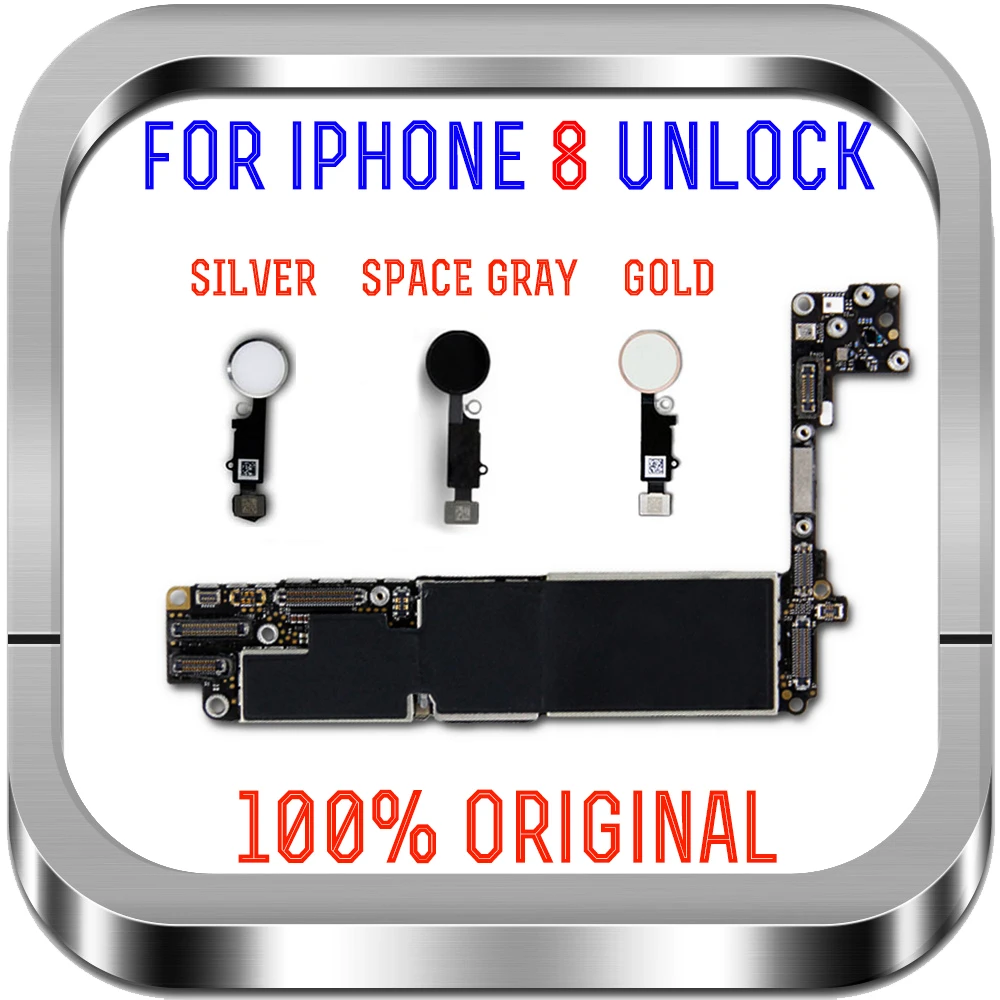 

256 / 64GB MB Logic Boards For iPhone 8 Motherboard NO YES Touch ID Full Unlock Mainboard IOS System Whole Logic Board