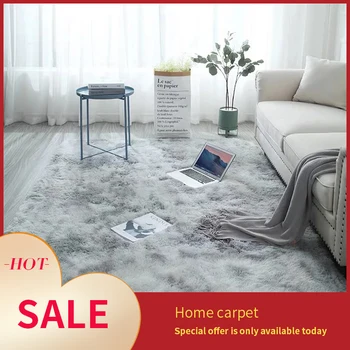 

Grey Carpet Tie Dyeing Plush Soft Carpets For Living Room Bedroom Anti-slip Floor Mats Bedroom Water Absorption Carpet Rugs