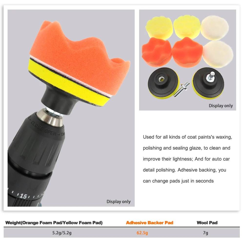 3寸抛光海绵8件套5