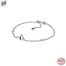 Аутентичный 925 пробы серебряный европейский Блестящий CZ Корона о-образный браслет для женщин бусины Подвески подарок DIY ювелирные изделия