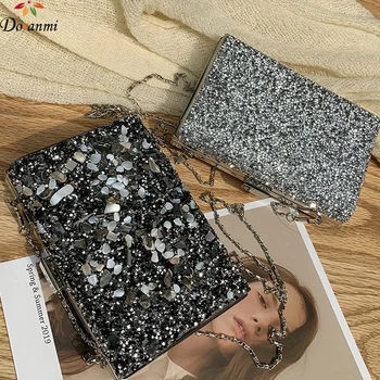 

DORANMI Shining Clutch Bags For Women 2020 Nightclub Coins Bag Female Crossbody Clutch Bags Casual Day Clutches Handbag BG606