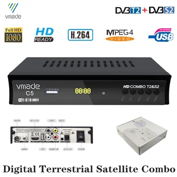 

Vmade DVB-T2 DVB-S2 HD TV Tuner Combo Set-Top Box Full HD 1080P Digital Terrestrial Satelliter Receiver Support Bisskey Youtube