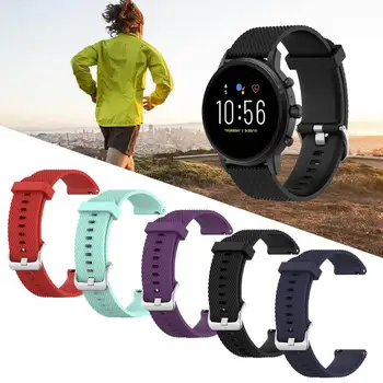 

Watch Band For 22mm Fossil Gen 5 Carlyle HR Women Men Fitness Smart Watch Silicone Bracelet Strap Band Replacement Wrist Band