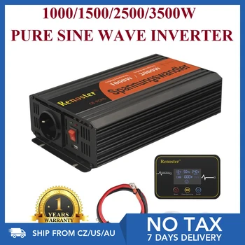 

12V 220v 1000/1500/2500/3500W Pure Sine Wave Power Inverter Dc to Ac Solar Inversor Peak Converter with Wireless Remote Control