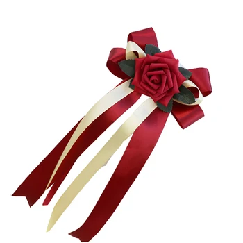 

Lychee Life 1pc Multicolor Simulation Corsage Silk Flowers Boutonniere For Wedding Car Decoration