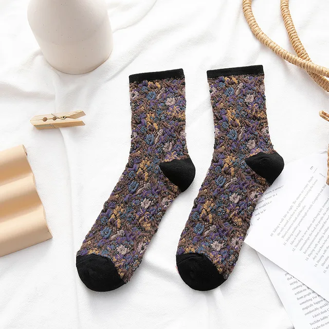 vintage socks fall winter fashion woman calcetines harajuku women skarpetki kobieta skarpety damskie meias femme chaussettes 1