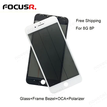 

Free Shipping 4in1 LCD Screen Outer Glass Cover Glass+Frame+OCA+Polarizer For iPhone 8G 8P Mobile Phone Touch Panel Repair Parts