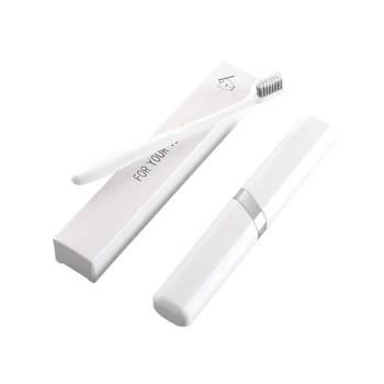 

Portable Toothbrush with Storage Case Oral Care Soft Bristle Teeth Brusher Outdoor Travel Use Bathroom Accessories