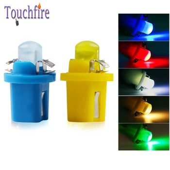 

100Pcs/lot T5 B8.5D B8.5 1SMD LED Car COB Dashboard Light Automobiles Instrument Light Bulbs 12V White Blue Yellow Red Green