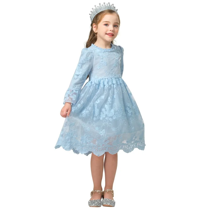 Платье для маленьких девочек г. Осеннее платье с цветочным рисунком платья-пачки для маленьких девочек Детские Вечерние платья с длинными рукавами, праздничная одежда