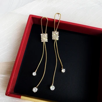 

Korean version of exquisite earrings temperament earrings 2020 new Long Tassel quality exquisite elegant Fashion Stud Earrings