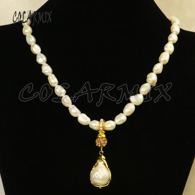 3 пряди жемчуга ожерелье из натурального жемчуга подарок для леди жемчужное ожерелье вечерние ювелирные изделия оптом ювелирные изделия 8069