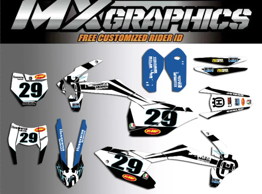 Для KTM 125 250 300 350 400 450 500 EXC XC XCF SX SXF- полный графический Набор наклеек с номером на заказ