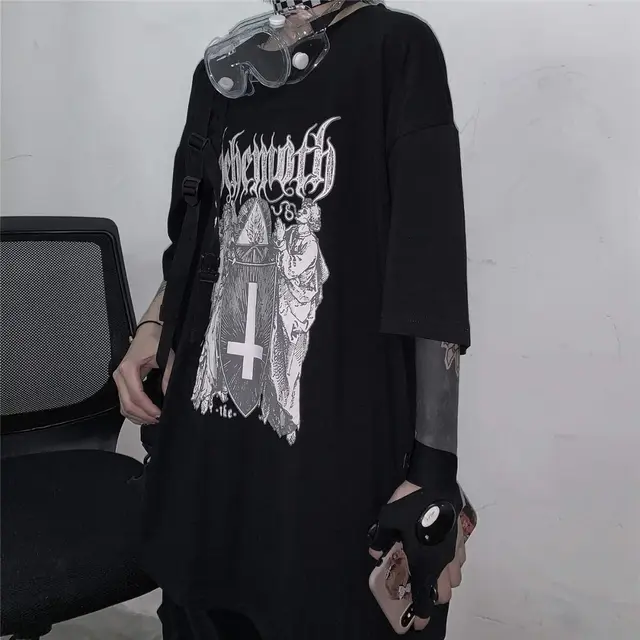 2023new Emo Style Mall Goth Tops Manga Gothic Punk Goth Harajuku