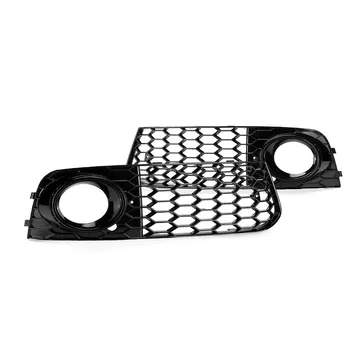 

1Pair Car A4 Fog Light Cover Grille Grill Honeycomb Mesh Fog Light Lamp Open Vent Grille For Audi A4 B8 RS4 Style 2009-2012