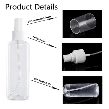 

Transparent Plastic Small 50ML Spray Bottle 8pcs Portable small Empty Spray Bottle Refillable Bottles Travel Set#y4