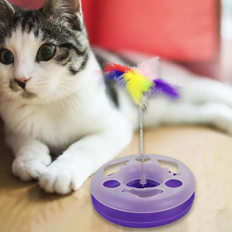 Elastic Feather Cat Toy False Mouse Pet Cat Toys Mini Funny Playing Toys For Cats Bottom Sucke Intelligence Playing Trainning