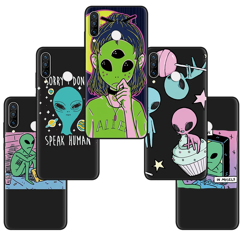 

Aesthetics Cartoon Alien TPU Silicone Phone Case For Huawei Mate 20 30 10 P20 P30 Lite Pro P Smart 2019 P9 P10 P8 Lite 2017 Case